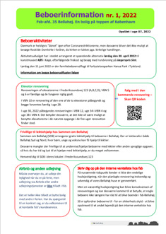 Beboerinformation 1, 2022